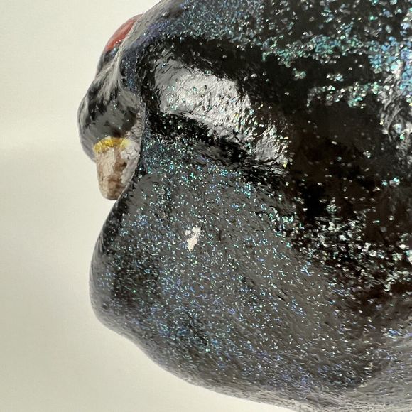 Vtg Folk Art Paper Mache Creepy Hissing Cat‎ Head Ornament Macabre Decor - Picture 11 of 14